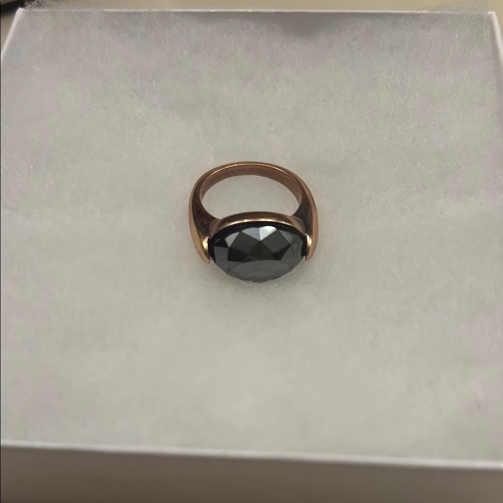 Swarovski Black and Gold Ring